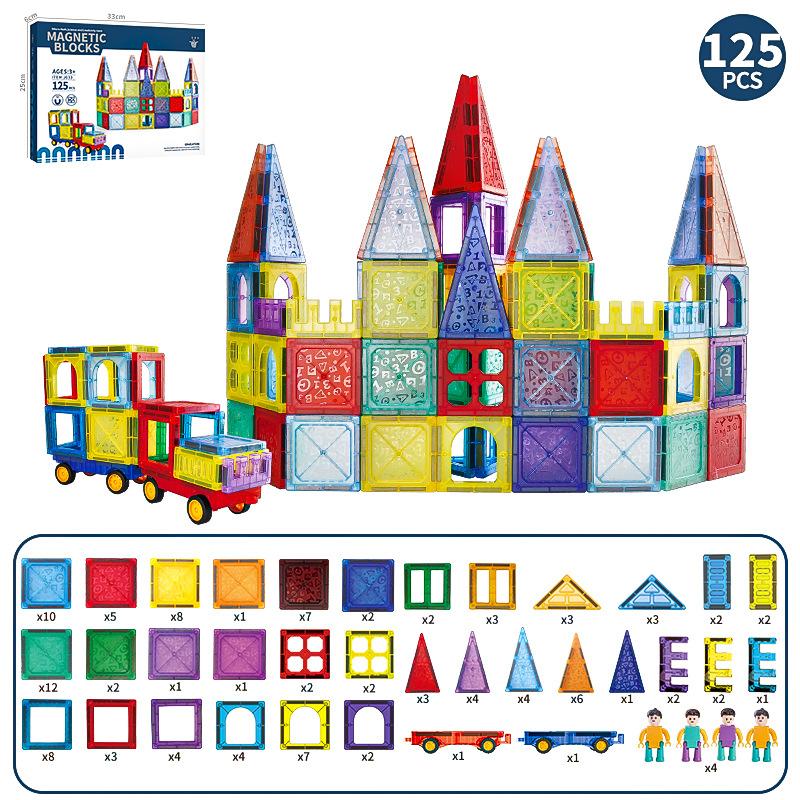 Children'S Colored Window Magnetic Piece Assembly Magnet Boys And Girls Intellectual Brain Multi-Functional Building Block Assembly Toy