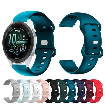Silikon 18mm Armband för Garmin Forerunner 265S Armband Fjärilslås Tillbehör för Garmin Forerunner 255S Venu 2S 3S Band