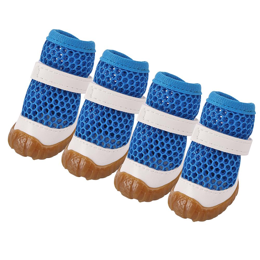 4 buc. Pantofi de vară pentru câini Anti-alunecare Botine pentru animale de companie Pui pentru câini mici Respirabili Pantofi Șosete pentru pisici Chihuahua pentru câini mici Yorkshire