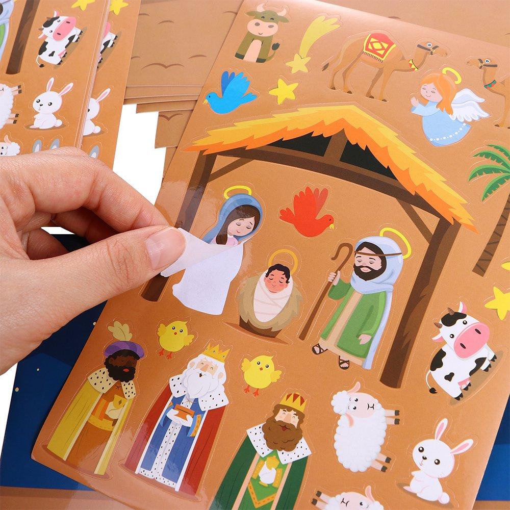 Nativity Nativity Stickers Recognition Training DIY Puzzle Games Sticker Christmas Crafts Gifts