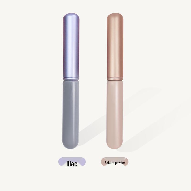 Compact Lip Brush - Small Round Head with Cap for Lipstick, Blending, and Concealer. Ideal for Professional Makeup.
