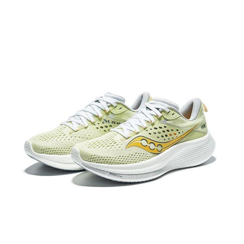 Saucony RIDE 17 women low-top sprint training running shoes green gray soft comfortable durable breathable S10924-111