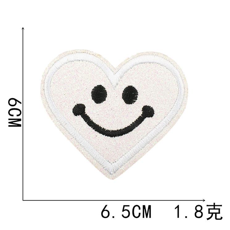 12-Color Gypsy Smiley Face Patch Sticker Computer Embroidery Love Embroidery Cloth Sticker Bag Decoration Patch Embroidery Chapter Boy