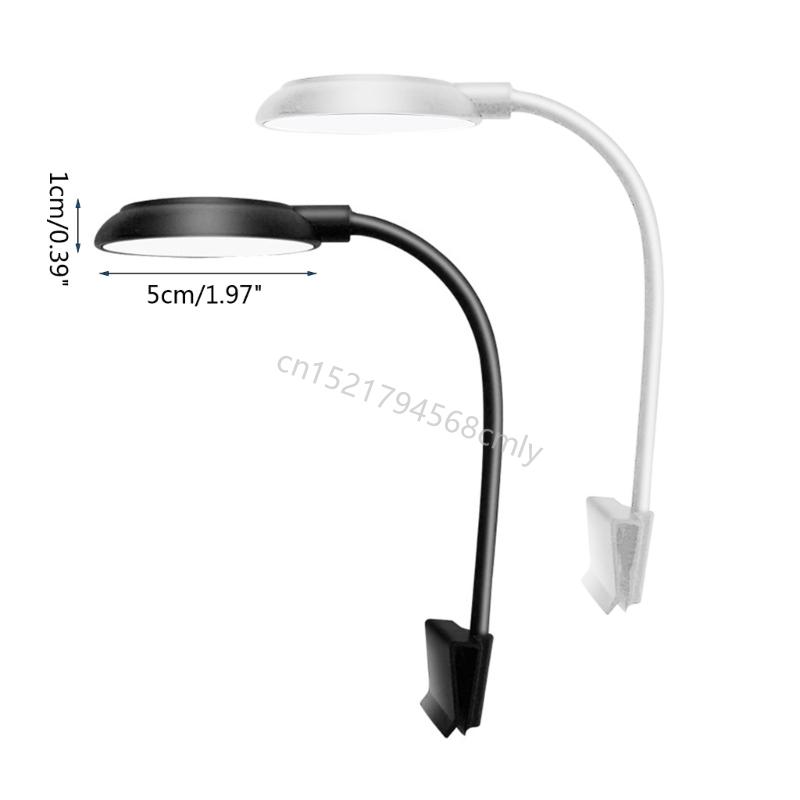 Aquarium LED Clamp Light 360-Degree Flexible to Adjust Lighting Illuminates Fish Tanks without Radiation Wide Clip 6XDE