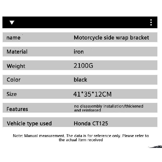 Motorcycle Side Bags Bracket Mount Holder for Honda CT125 Saddlebag Support Universal Fit Durable Aluminum Accessories