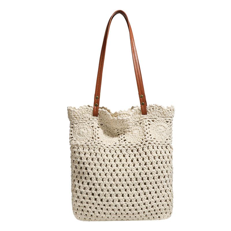 Single-shoulder Woven Bag Lace Bag Vacation-style Beach Bag Commuter Women's Bag