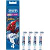 Braun Oral-b Clean Kids Soft Toothbrush Replacement Brush Set (4 Brushes) Universal Spiderman Design