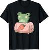 Frog In Toaster Strawberry Cute Kawaii Graphic Tee Soft Cotton Casual T-Shirt Men Trip