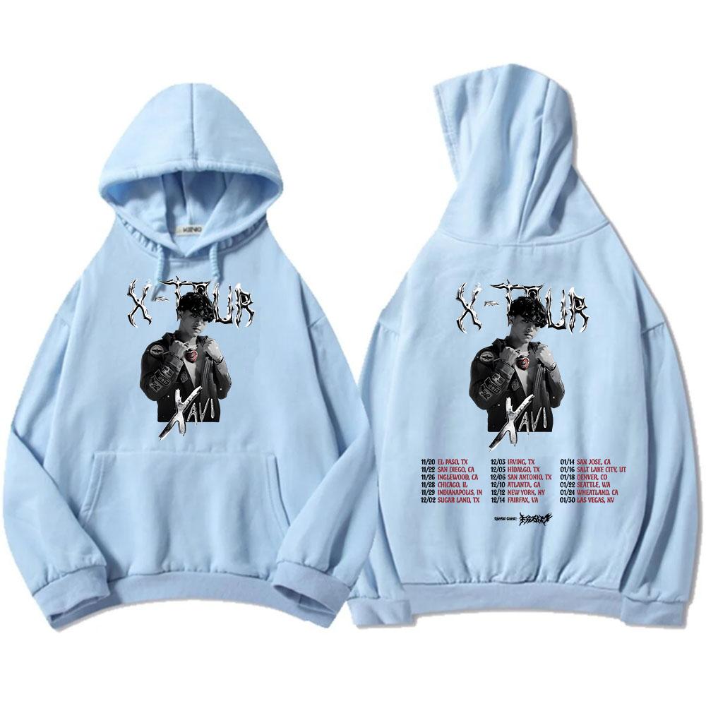 X-tour Xavi Singer Fashion Hoodies Long Sleeve Fashion Hooded Sweatshirts Casual Autumn Fleece Male Sudaderas Streetwear Men Top