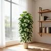 Una Planta Grande Artificial de Hierro Malayo de 47.24 Pulgadas de Alto con 24 Hojas Realistas Hechas de Plástico Duradero Adecuada Para Decoración Interior/exterior