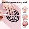 Quiet Manicure Dust Absorber Powerful Motor Compact Desktop Vacuums Pink Aesthetic Design For Professional Home Nail Art