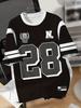 2026 Summer Children's Number Digital Print Pattern Sports American Style Top Round Neck Short Sleeve Cute T-Shirt Girls Clothes