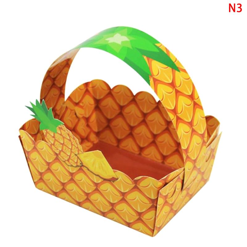 10Pcs Sweet Strawberry Candy Box Strawberry Gift Box Birthday Party Supplies Party Decor Fruit Favors Bag Cookie Cake Box