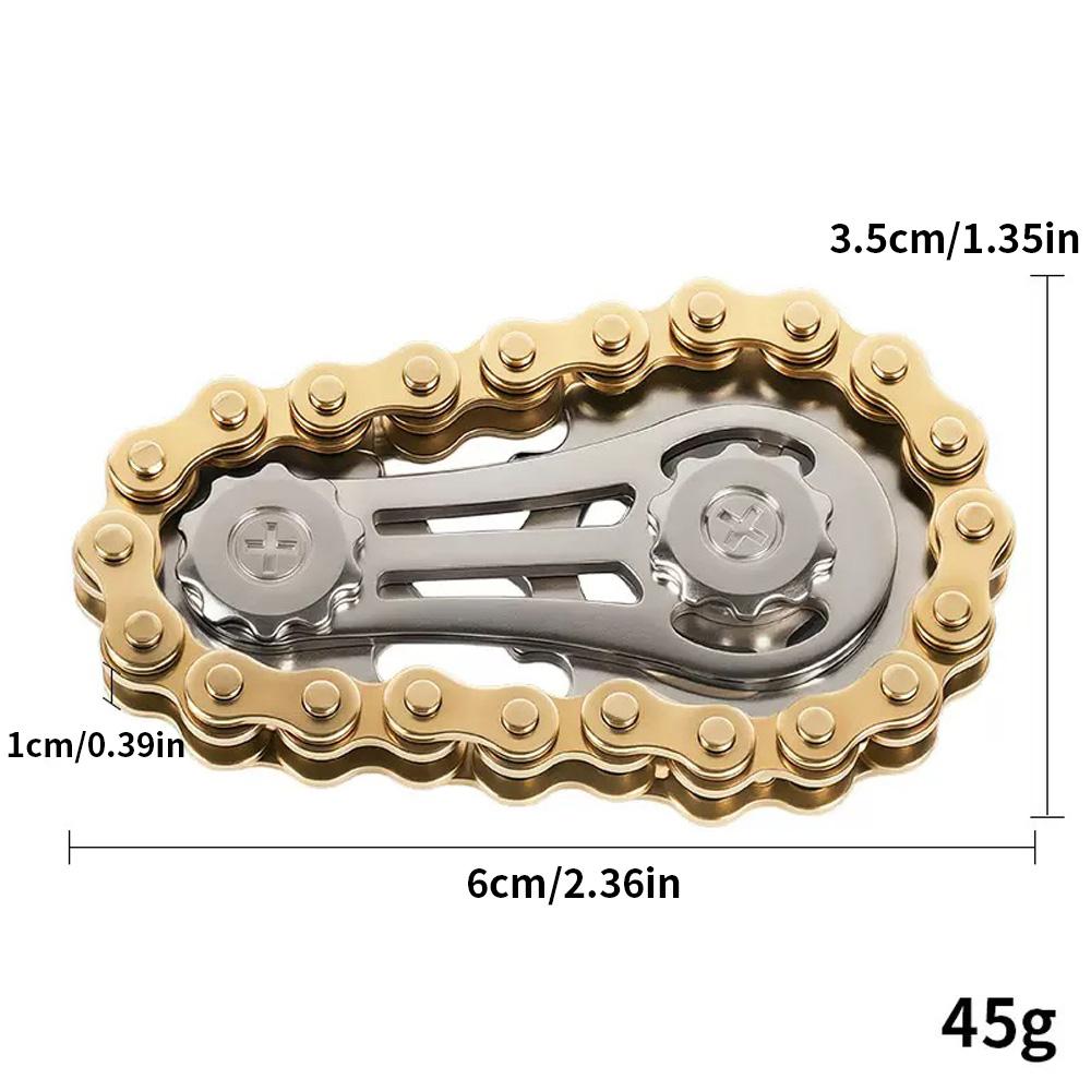 

1pc Stress Relieving Finger Chain Gear Flywheel Fingertip Gyroscope Relieves Anxiety Stress Relieving Metal Gear Mechanical