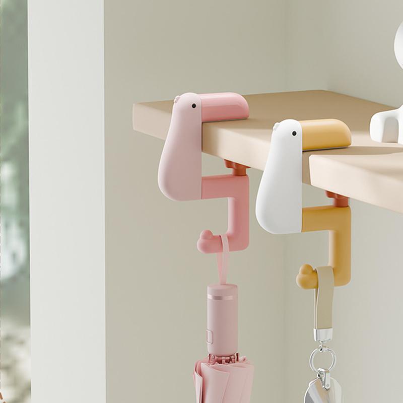 Thinking Duck Portable Hook Hanging Decor Table Wallet Bag Hook Wall Hanger Bracket Handbag Non Punching Student Office Supplies