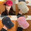 Casual Spring And Summer Red Baseball Hat For Women With Embroidered Details