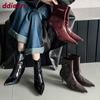 Fashion Sexy Ladies Modern Ankle Boots Female Heels Shoes Zippers Fashion Pointed Toe Women Stretch Short Boots Pumps Shoes