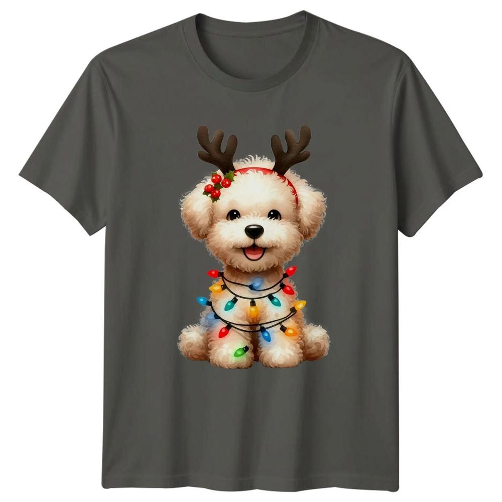 Dog Reindeer Christmas Holidays Unisexs TShirt Unisexs Tee Graphic Unisex Top S