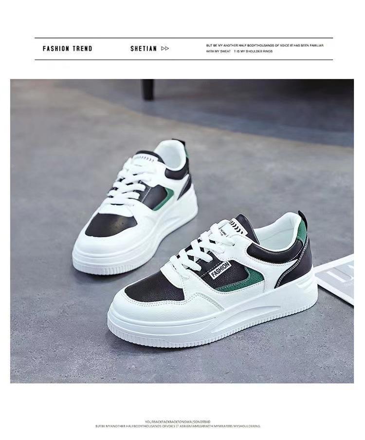 

Новая женская обувь универсальная корейская версия модной повседневной обуви кеды круглый носок белая обувь на платформе спортивная увеличивающая рост женская обувь 40 чёрный