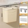 Wall-Mounted Flip-Top Kitchen & Bathroom Trash Can - Punch-Free Hanging Waste Basket