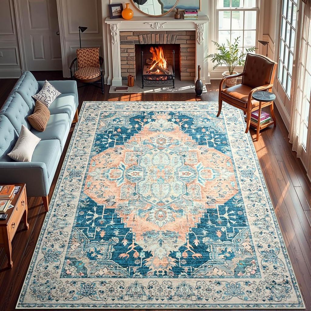 Living Room Carpet Dirt Resistant Coffee Table Mat Bedroom Easy To Maintain Bedside Carpet