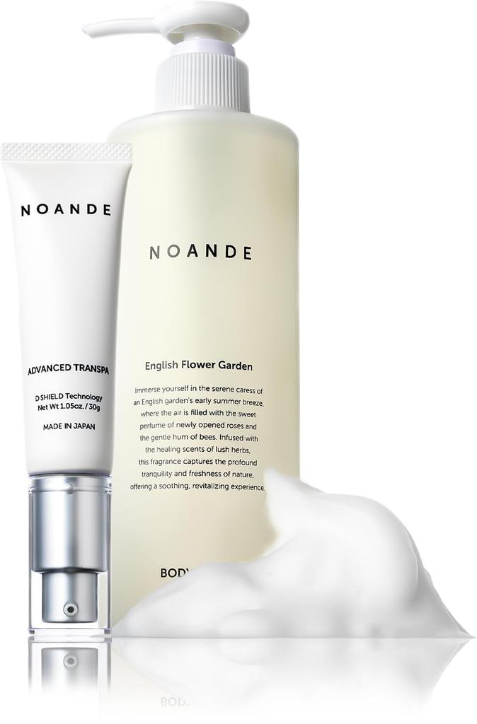 NOANDE Underarm Odor Cream Body 30g Made In for Armpit Body and Body Odor & Soap, & 300mL, Japan, 2-Piece Set, Sweat, Odor,