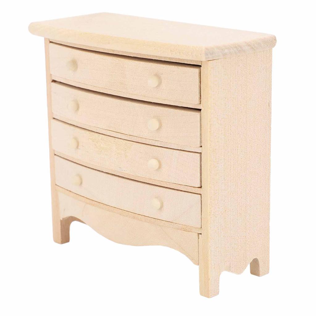 1:Dulăpior cu sertare multiple pentru casă de păpuși la scara 1/12, din lemn, miniatural, comoda pentru decor