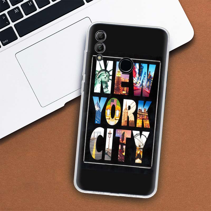 NYC New York City Cover Phone Case For Huawei Y5 Y6 Y7 Y9S P Smart Z 2021 2019 Honor 10 Lite 9 20 9X 8S 8X 8A Pro 20i Coque