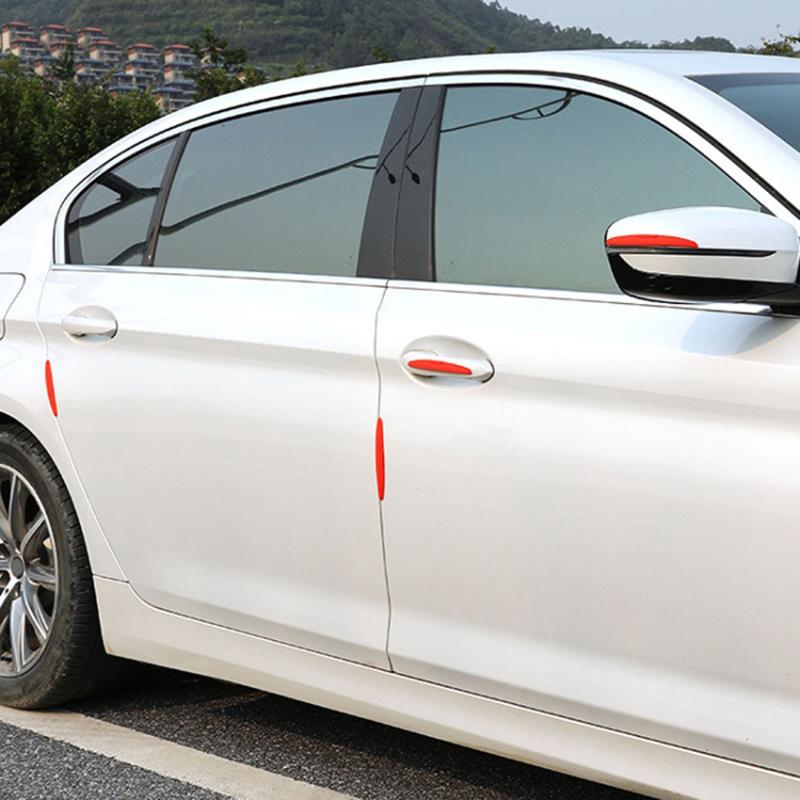 

SHAN SHI 7755# 6Pcs Car Door Rearview Mirror Anti-collision Silicone Strips Translucent