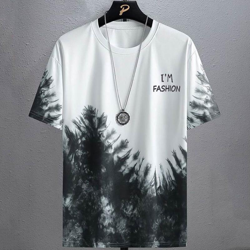 

T Shirt for Men Clothing Trendy Fitness Streetwear Polyester O-Neck Casual T-shirt Male Oversized Y2k Tops T-shirts XS чорний