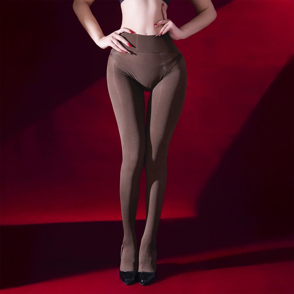 Sexy Traceless Deep Crotch Pantyhose High Elastic Shaping Autumn Winter Tights Women's Shiny Glossy Stocking Lingerie Leggings