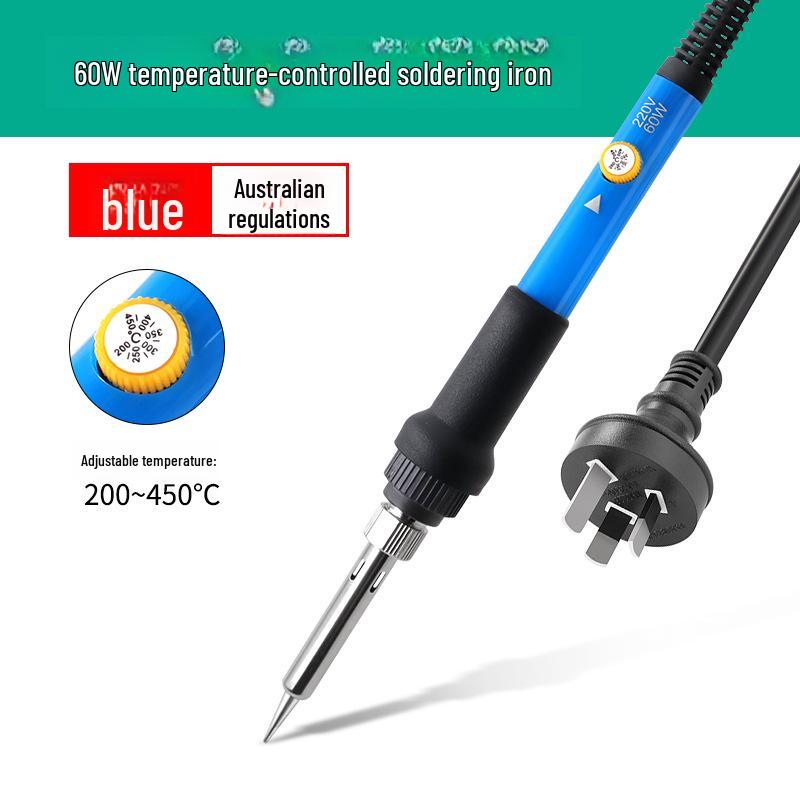 60W Temperature-Controlled Electric Soldering Iron for Home Use - European/American Repair Tool