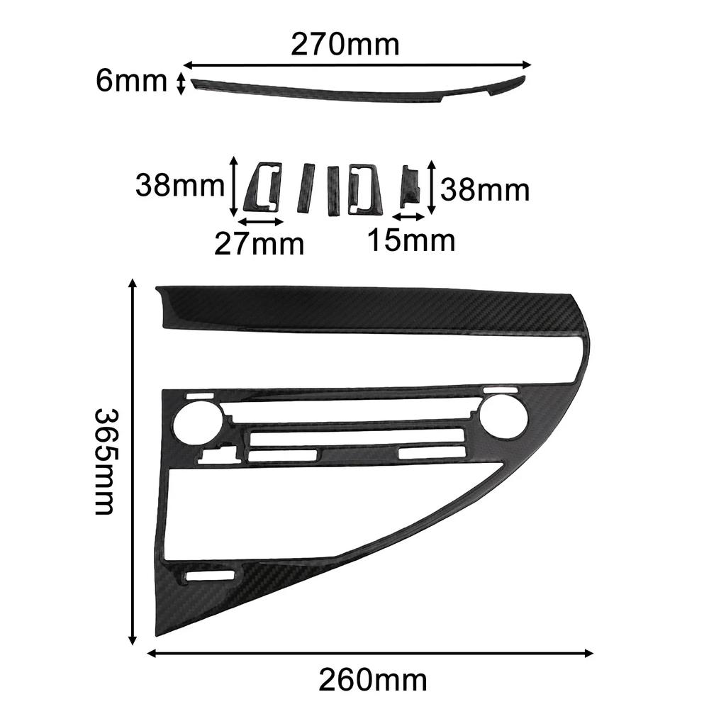 Neueste Kohlefaser-Innenraum-CD-Panel-Rahmen-Zierabdeckung für Lexus RX350 RX450h 2010-2012 Direkter Ersatz Autozubehör