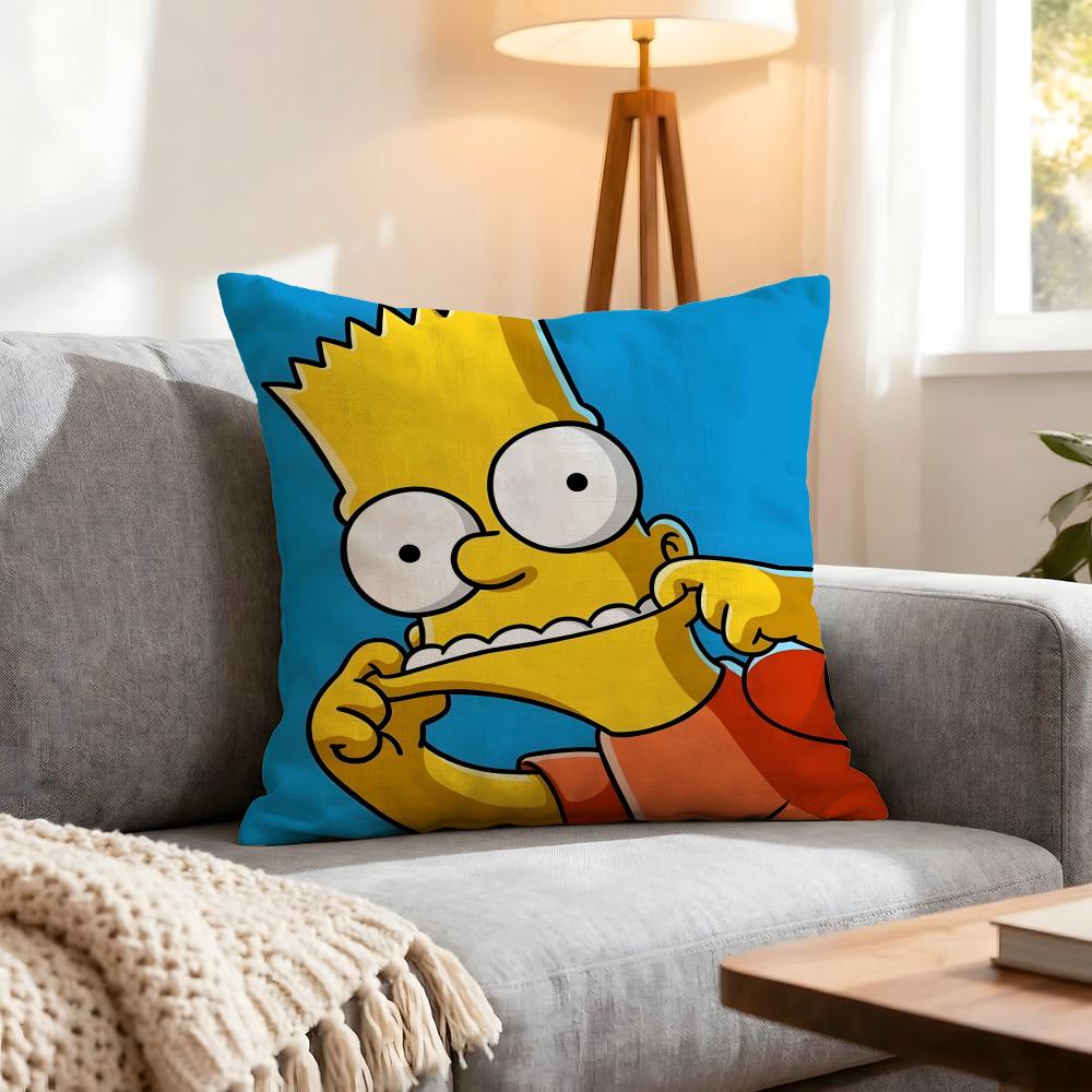 Cartoon The Simpsons Cushion Cover 1Pcs Decorative Covers Soft Cushion Case For Sofa Couch Decor 40X40 45X45 Pillowcases