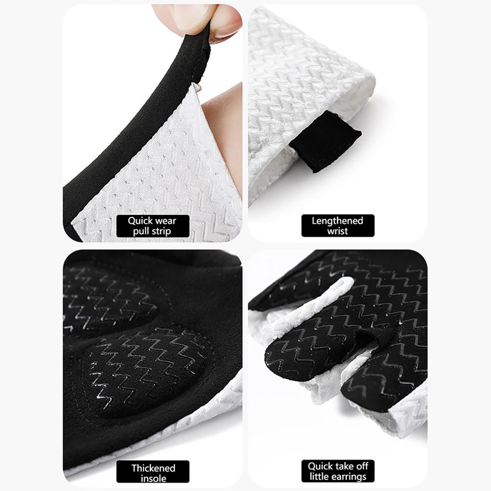 Loogdeel Breathable Half Finger Cycling Gloves Ultralight Summer Bike Gloves with Silicone Pad Cooling Shock Absorption
