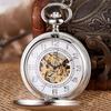 Gorben Classic Smooth Surface Mechanical Pocket Watch with Chain Xmas Birthday Wedding Father Day Gift