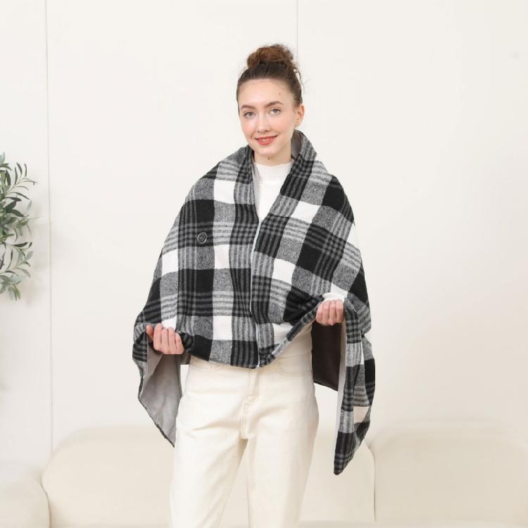 Lightweight Heated Shawl USB Powered Heating Pad 3-Gear Adjustable Scarf Warmth Neckerchief Capelet For Home Car Use