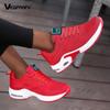Breathable Mesh Women's Running Shoes Fashion Air-cushion Casual Sneakers Platform Shoes Fitness Dancing Sports Shoes