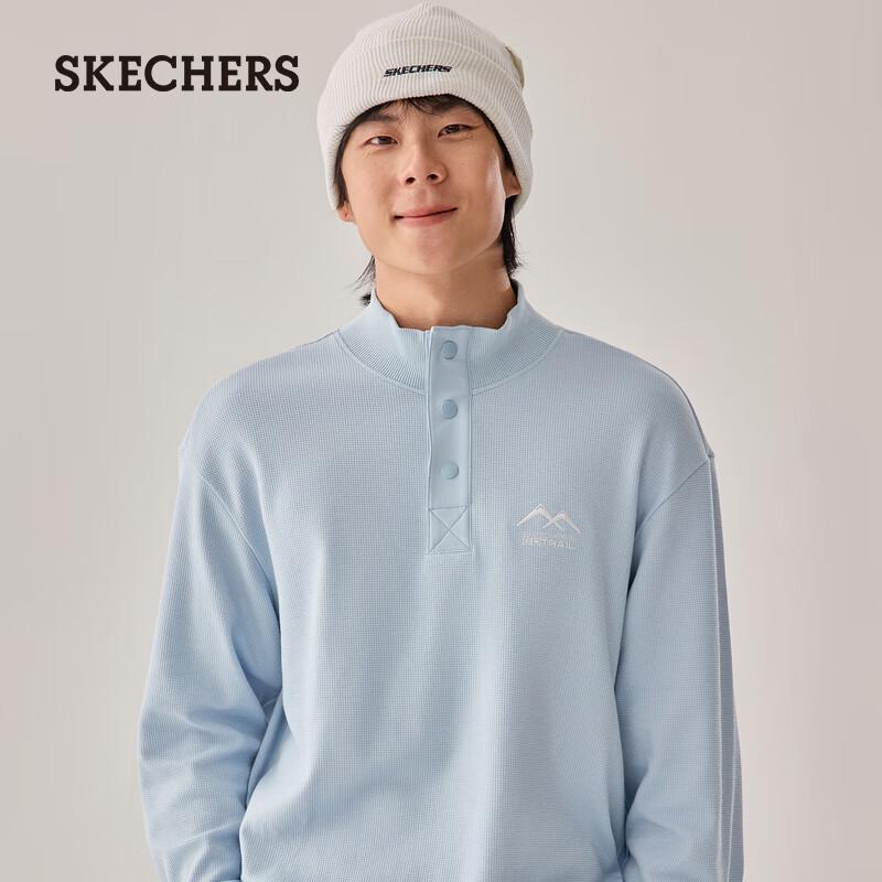 Skechers Men s Knitted Half-Zip Long-Sleeve T-Shirt XL 105