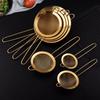 Stainless Steel Gold Mesh Egg Beater Separate Oil Strainer Flour Sifter Sieve Colanders Flour Coffee Mesh Filter Kitchen Bakware