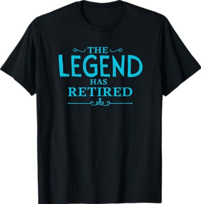De Legende is Gepensioneerd Grappig Pensioen Shirt T-shirt