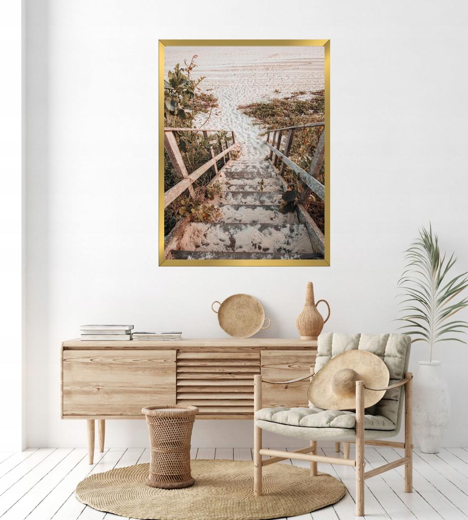 Złota rama na ścianę ramka na zdjęcie plakat 40x50cm