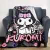 1pc Sanrio Kuromi4 Blanket, Gift, for Men and Women, Soft Blanket, Good for Sofa Bed Couch Travel, Lightweight Flannel Blanket