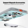 Blue Coat Panda Pattern Case For iPhone 17 Pro Max Magnetic For Magsafe Skin Feeling Cover For iPhone 16 15 14 13 Pro Max