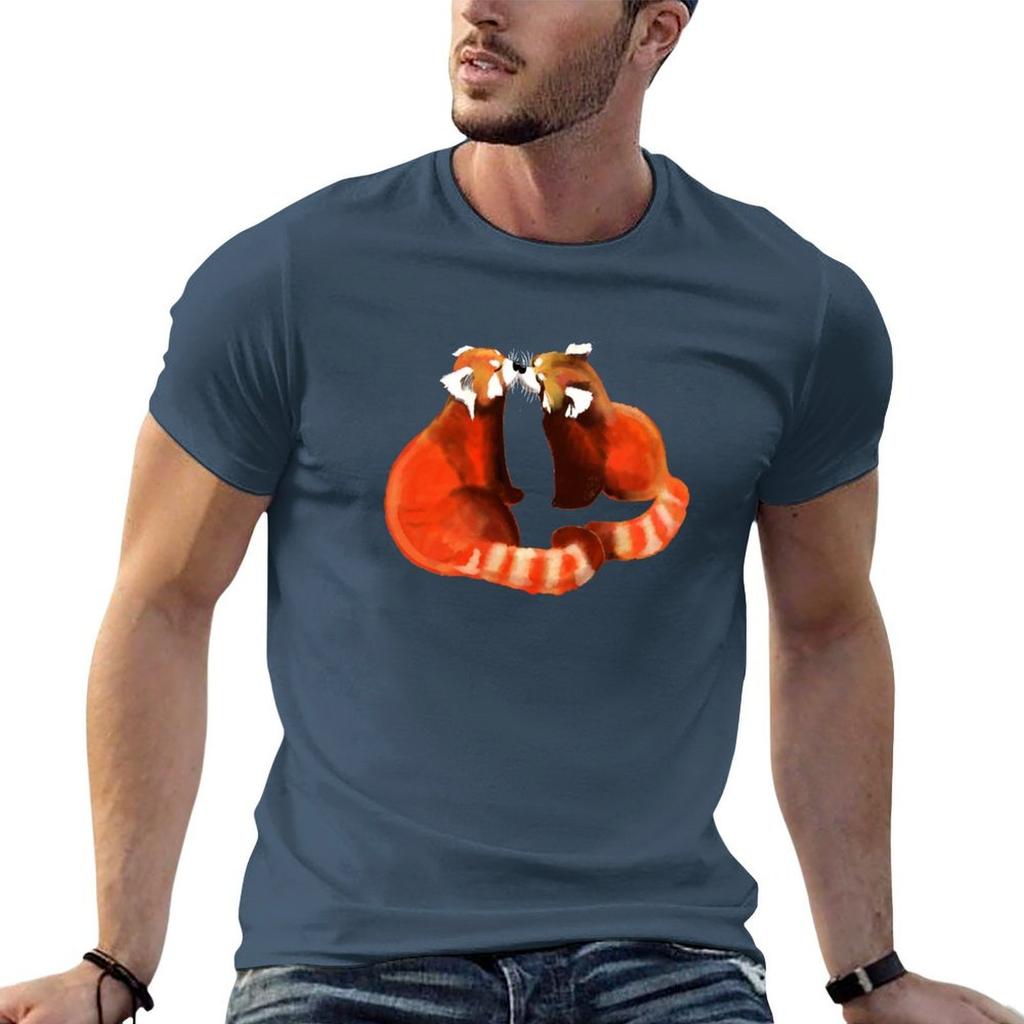 Red Panda Kiss Cute Couple TShirt Quick Dry Light Sports TShirt