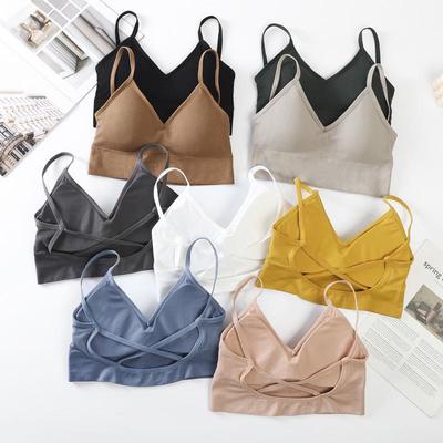 Seamless U-Shaped Back Cross Bra: Steel-Free, Sexy, Solid Color, All-Match Women's Bottoming Underwear