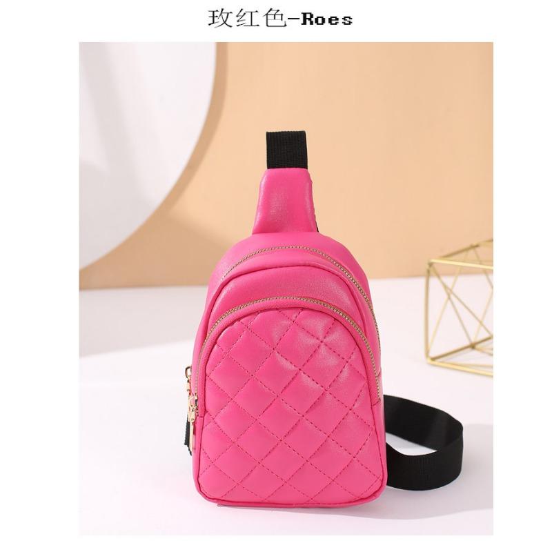 Fashion Embroidery Rhombus Backpack Versatile Trend Zipper Niche Design Change Women's Bag