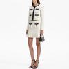 Self-Portrait Solid Color Mid-Rise Sport Wool Casual Skirt Women skirts Ivory SWF351M02200
