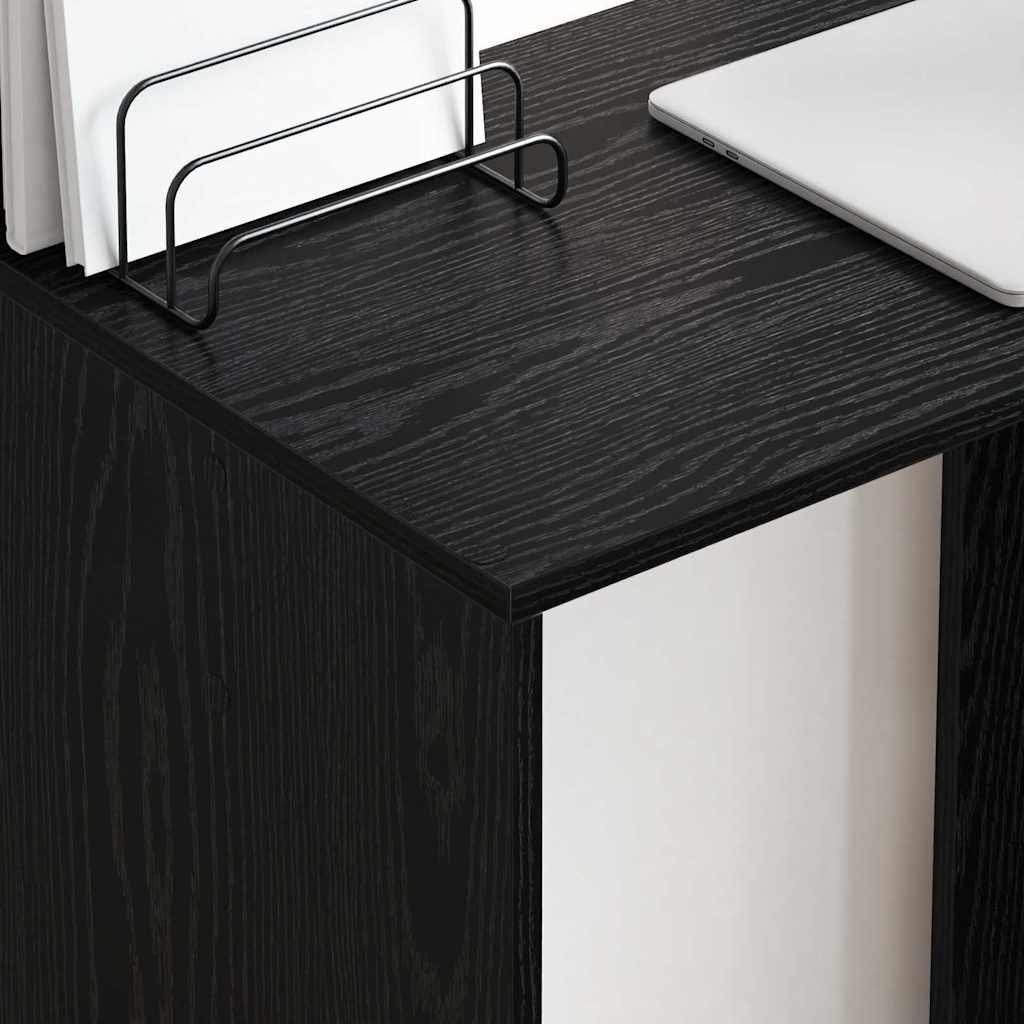 Desk Black Oak Look Engineered Wood