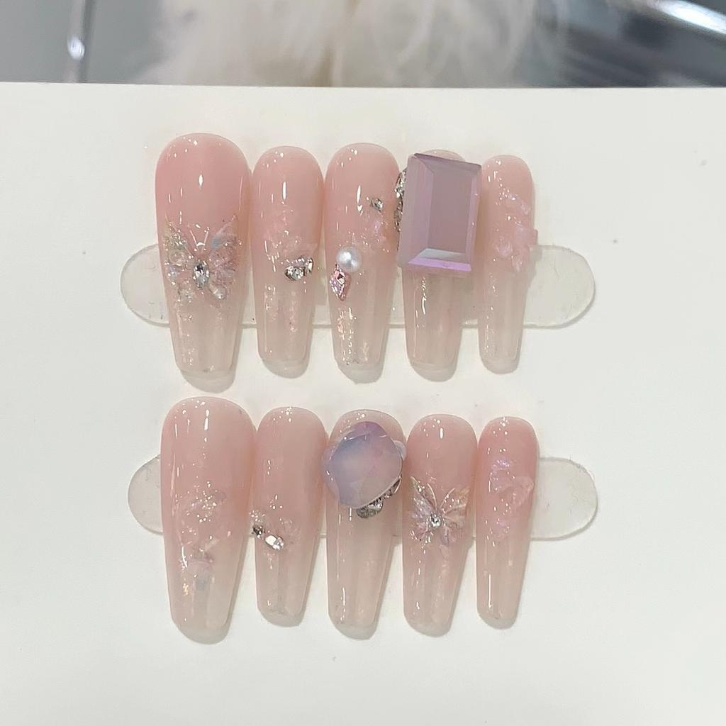 Pure Girly Three-dimensional Relief Butterfly Gravel Dream